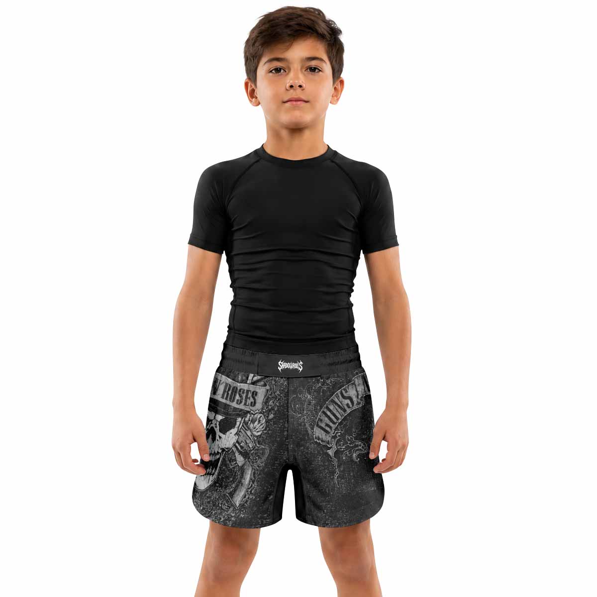 Guns N' Roses Skull Kids Grappling Shorts - lifestyle