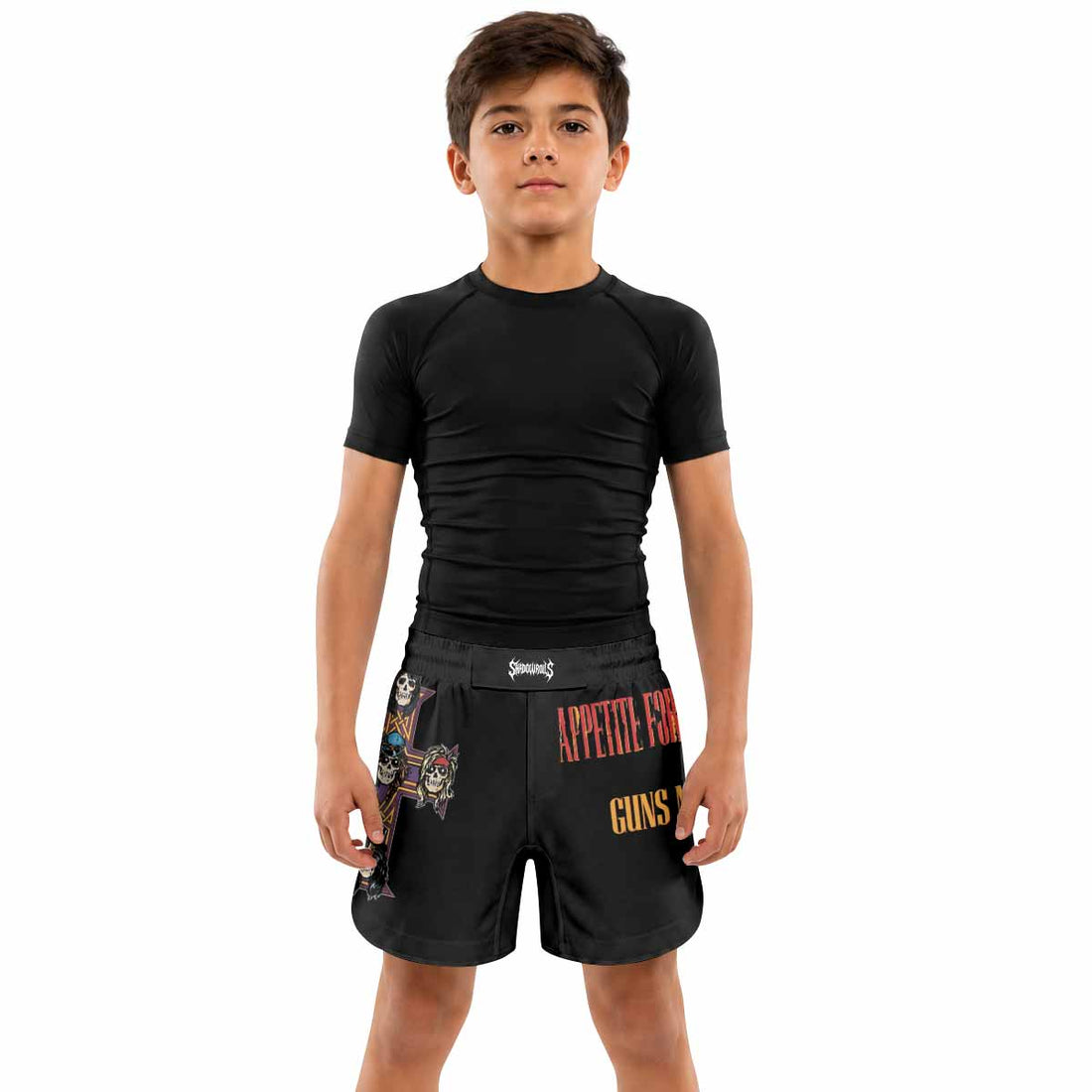 Appetite for Destruction Guns N' Roses Kids Grappling Shorts - lifestyle