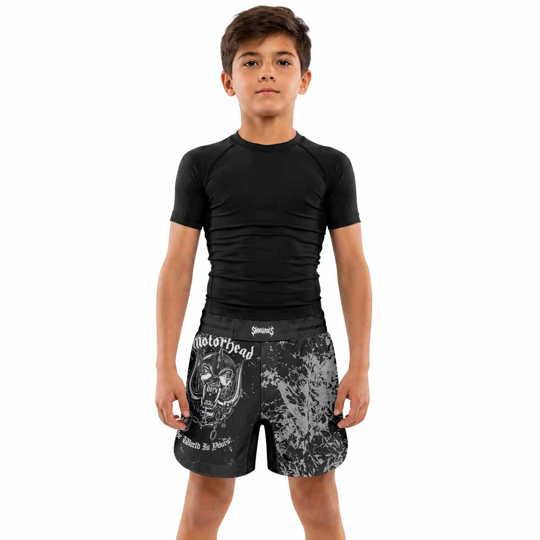 Motörhead The Wörld Is Yours Kids Grappling Shorts - lifestyle