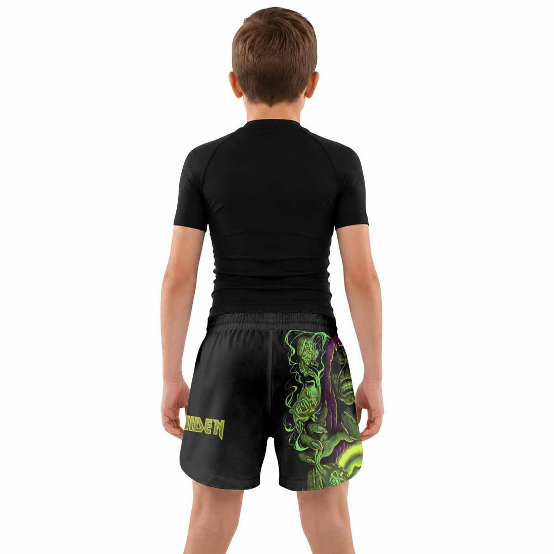 Iron Maiden Run For Your Lives Kids Grappling Shorts - lifestyle