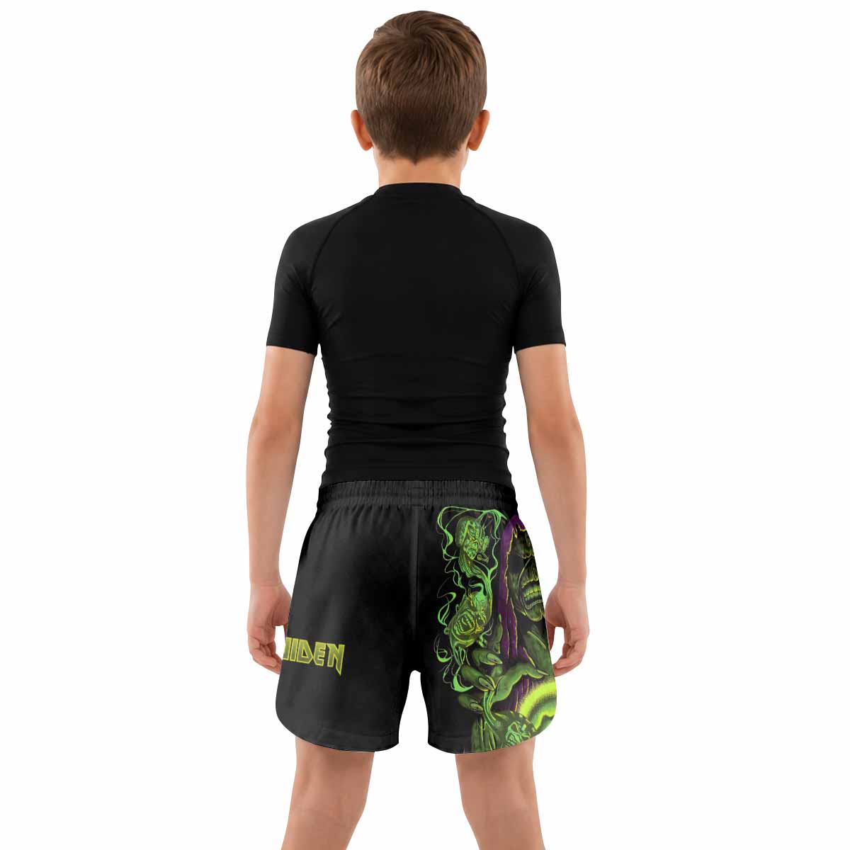 Iron Maiden Run For Your Lives Kids Grappling Shorts - lifestyle
