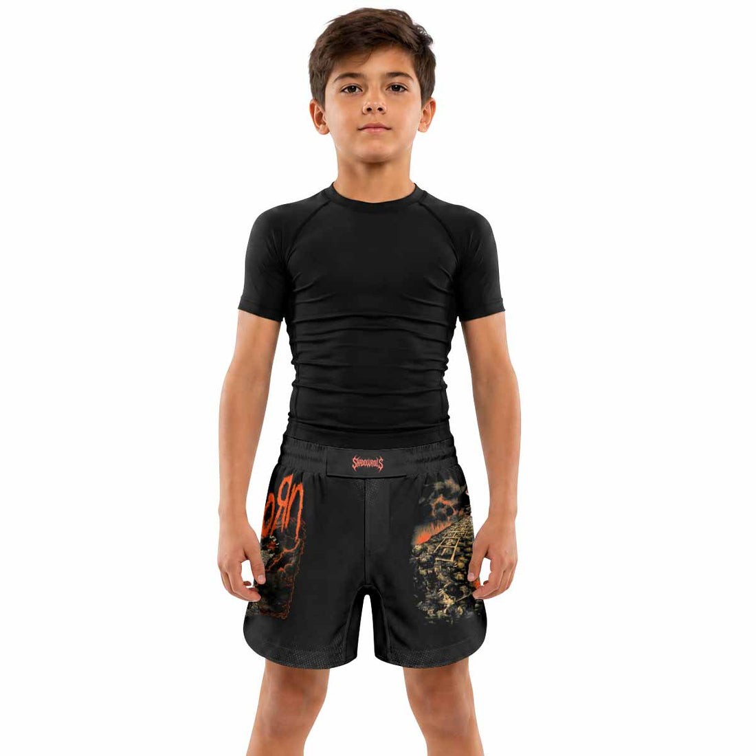 Korn Follow Cliff Kids Grappling Shorts - lifestyle