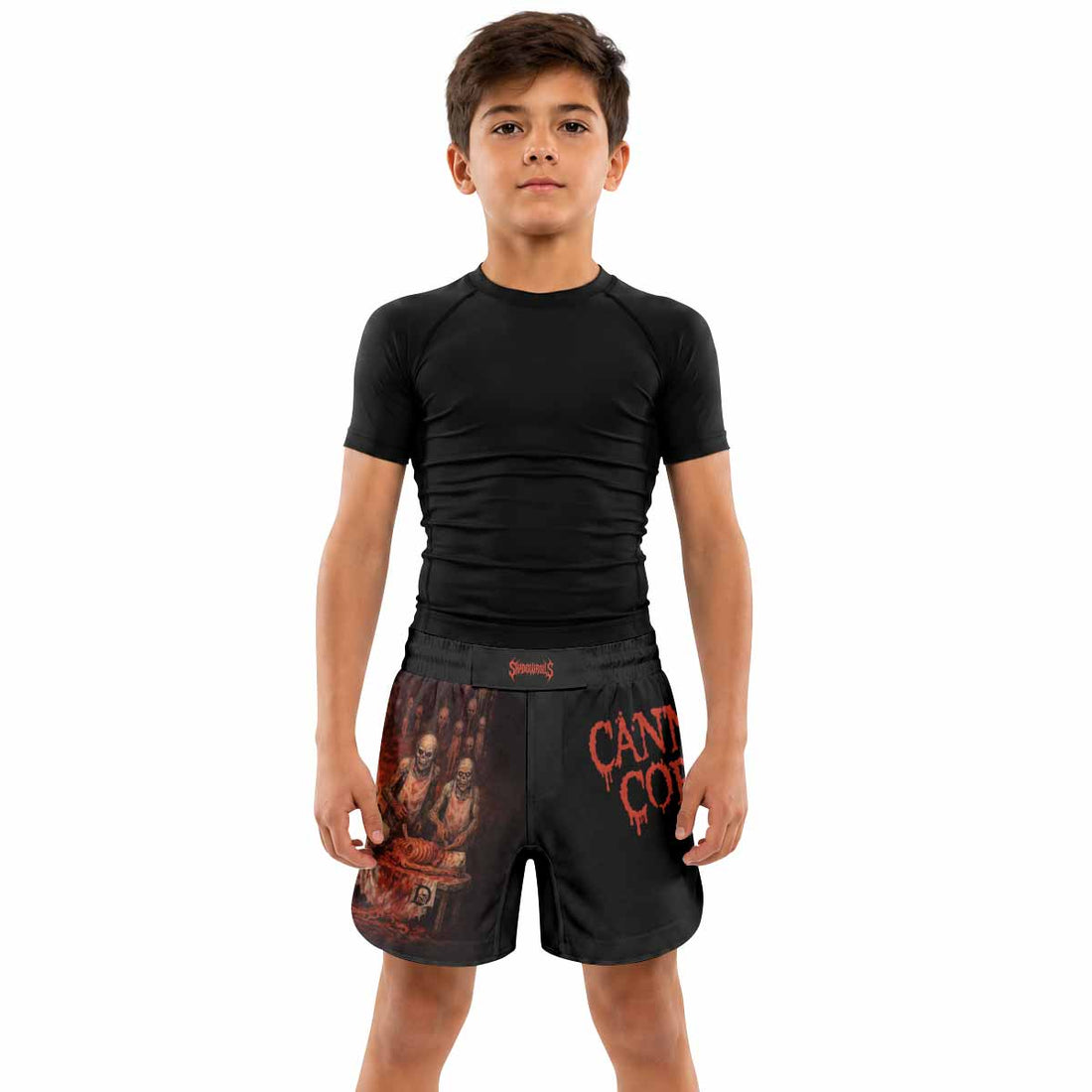 Cannibal Corpse Eaten Back to Life Kids Grappling Shorts - lifestyle