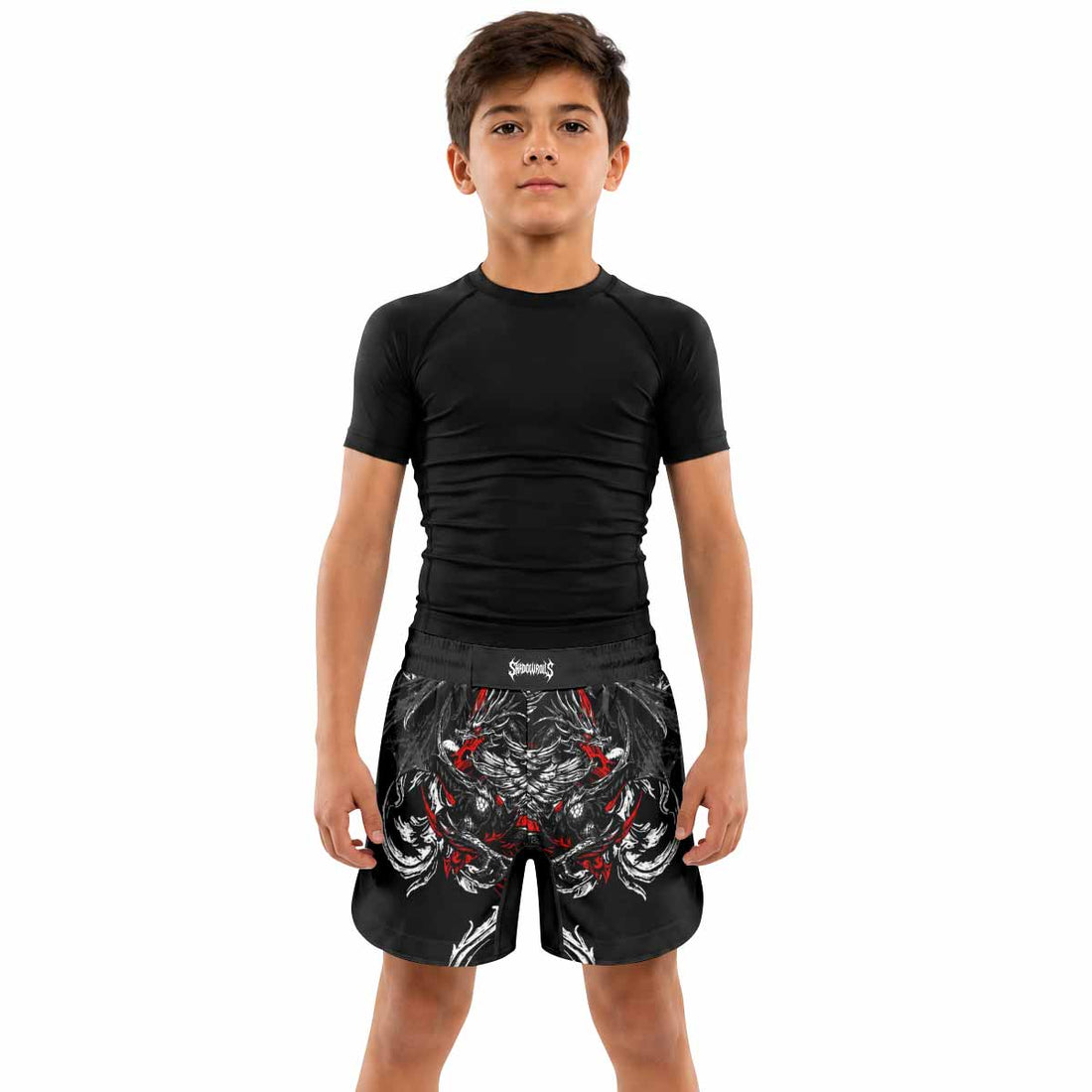 Crimson Seraphim Kids Grappling Shorts - lifestyle