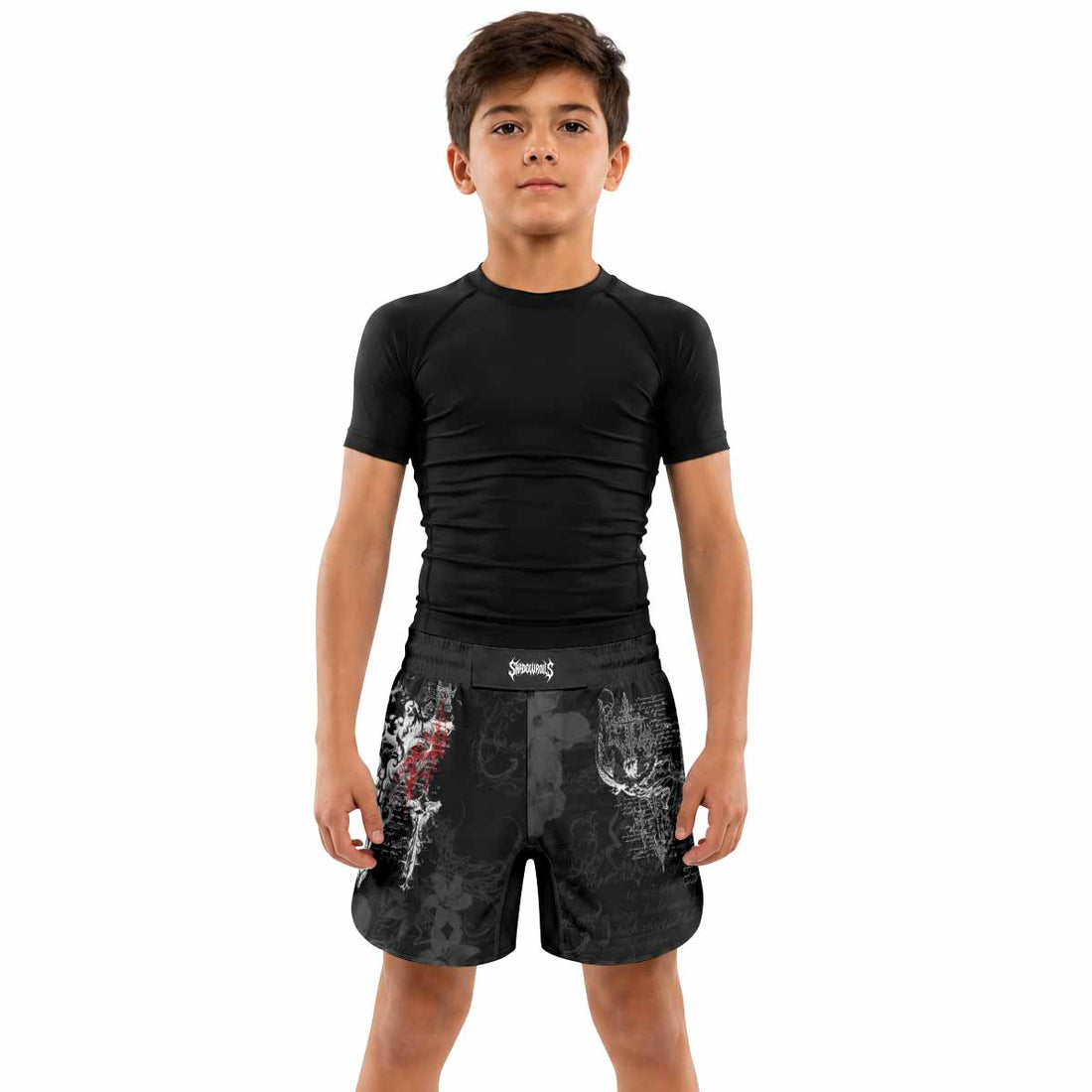 Born to Die Kids Grappling Shorts - lifestyle