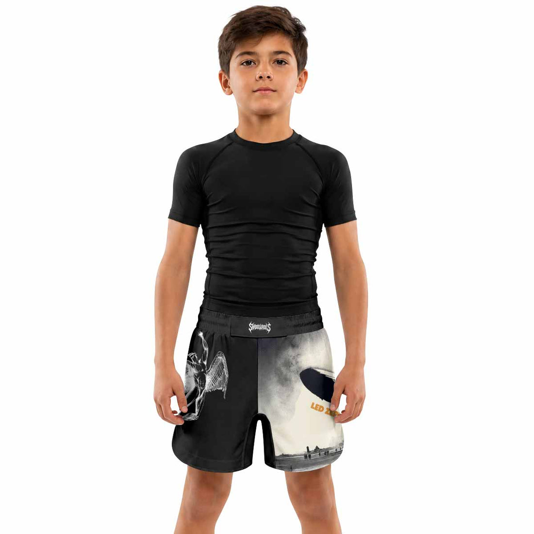 Led Zeppelin Kids Grappling Shorts - lifestyle