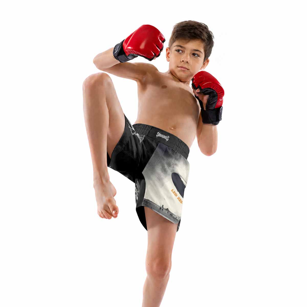 Led Zeppelin Kids Grappling Shorts - lifestyle