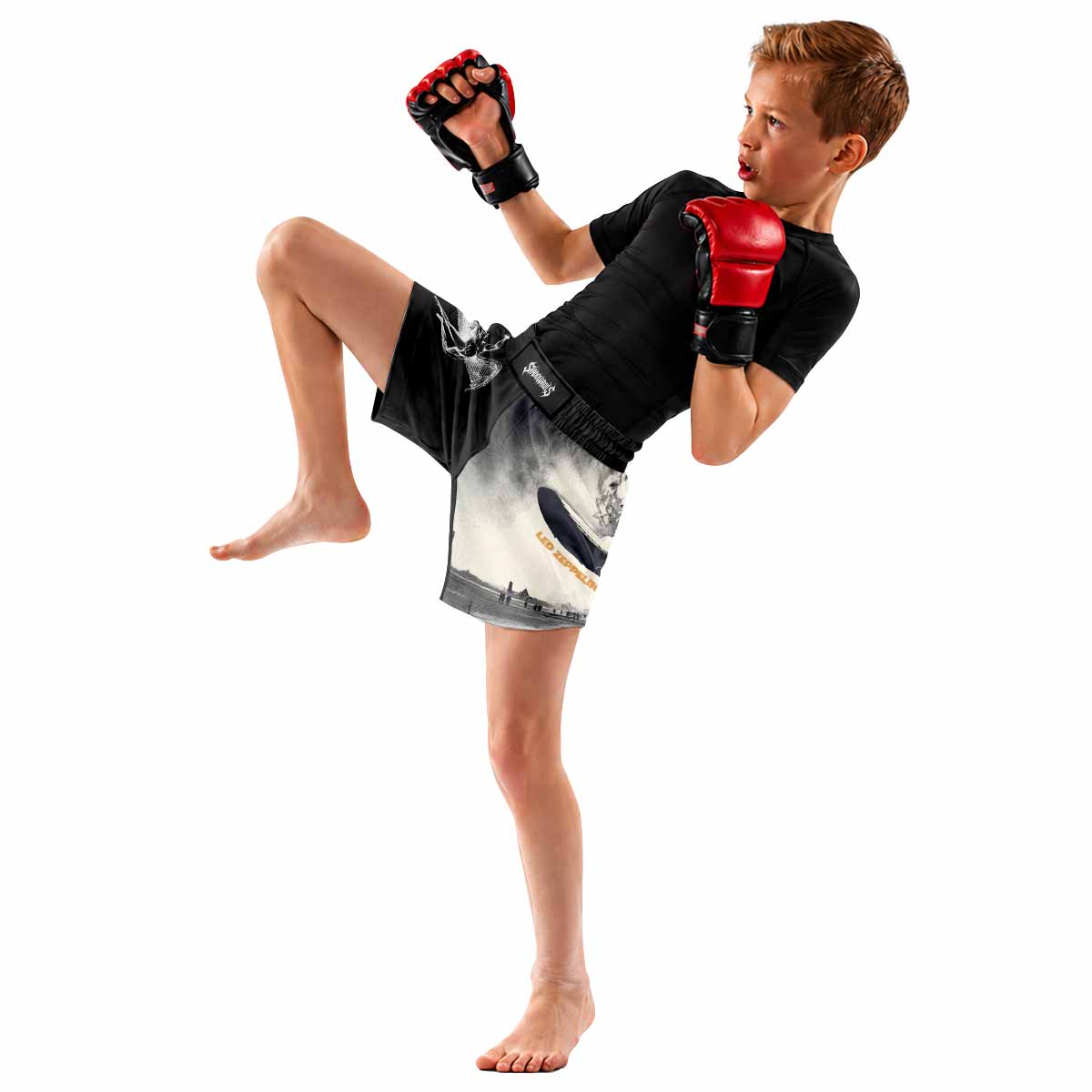 Led Zeppelin Kids Grappling Shorts - lifestyle