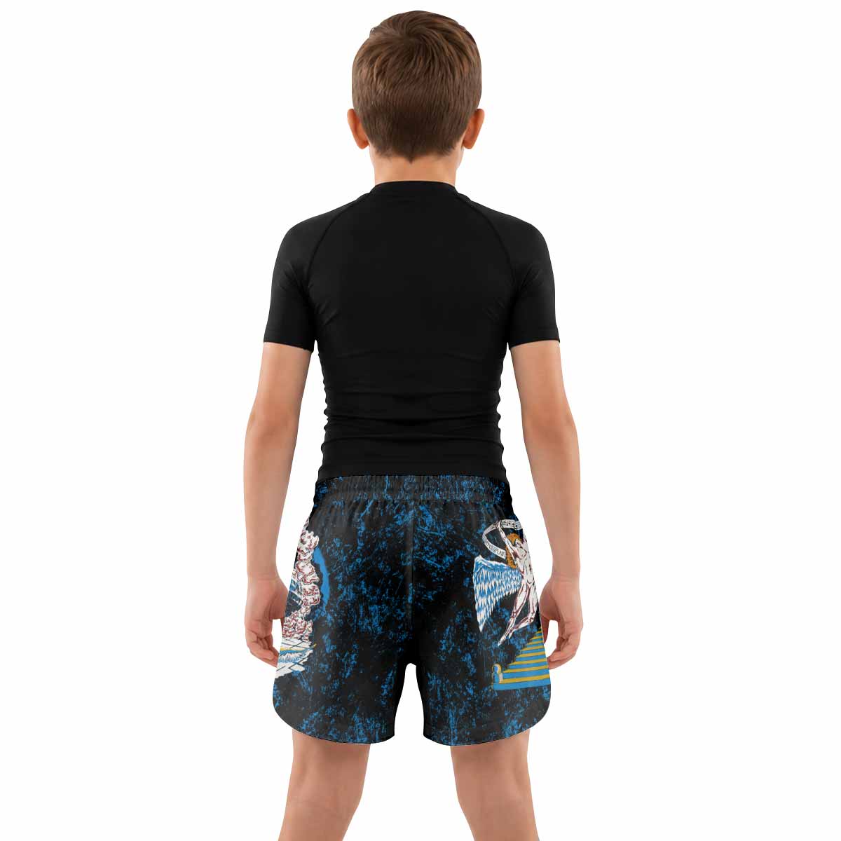 Led Zeppelin Swan Song Kids Grappling Shorts - lifestyle