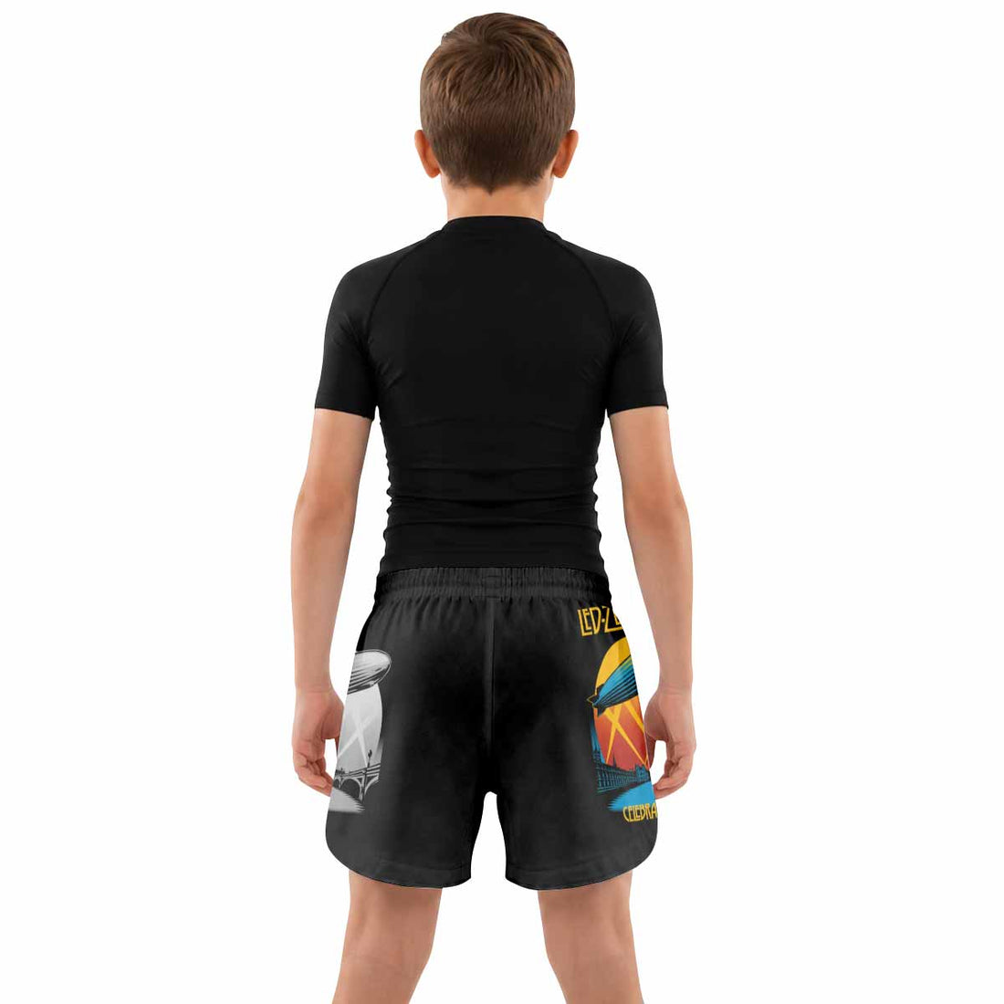 Led Zeppelin Celebration Day Kids Grappling Shorts - lifestyle