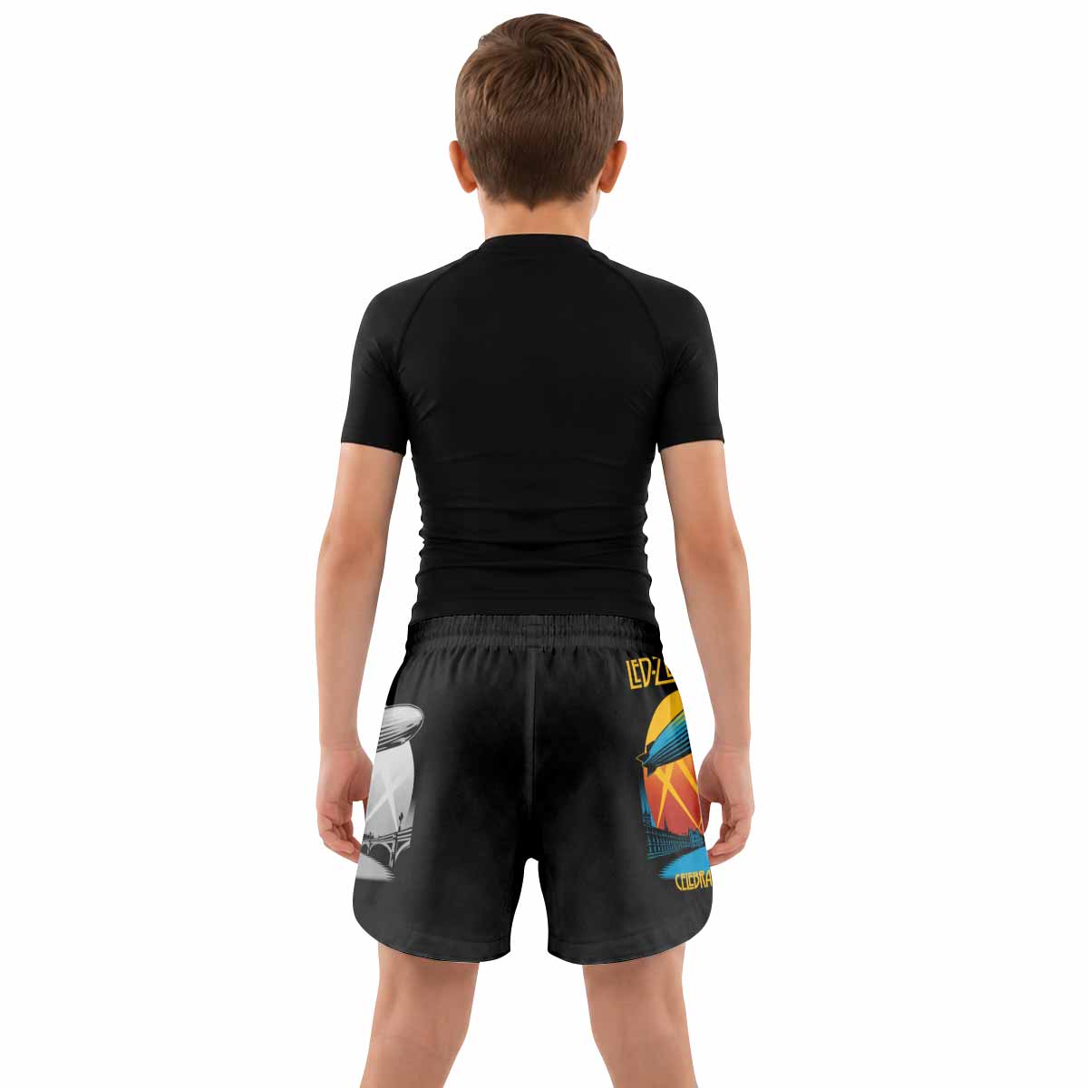 Led Zeppelin Celebration Day Kids Grappling Shorts - lifestyle