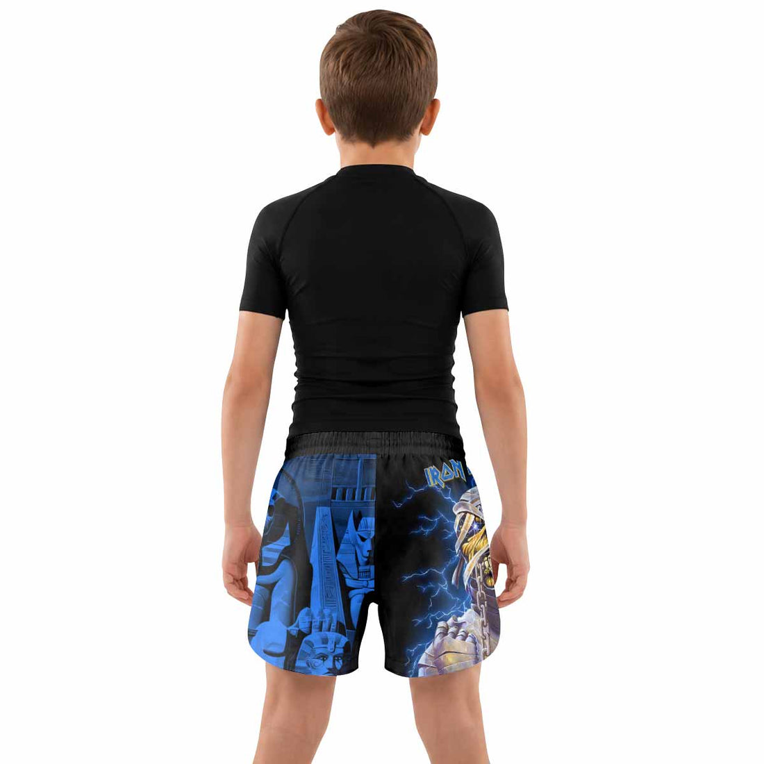 Iron Maiden Powerslave Mummy Eddie Kids Grappling Shorts - lifestyle