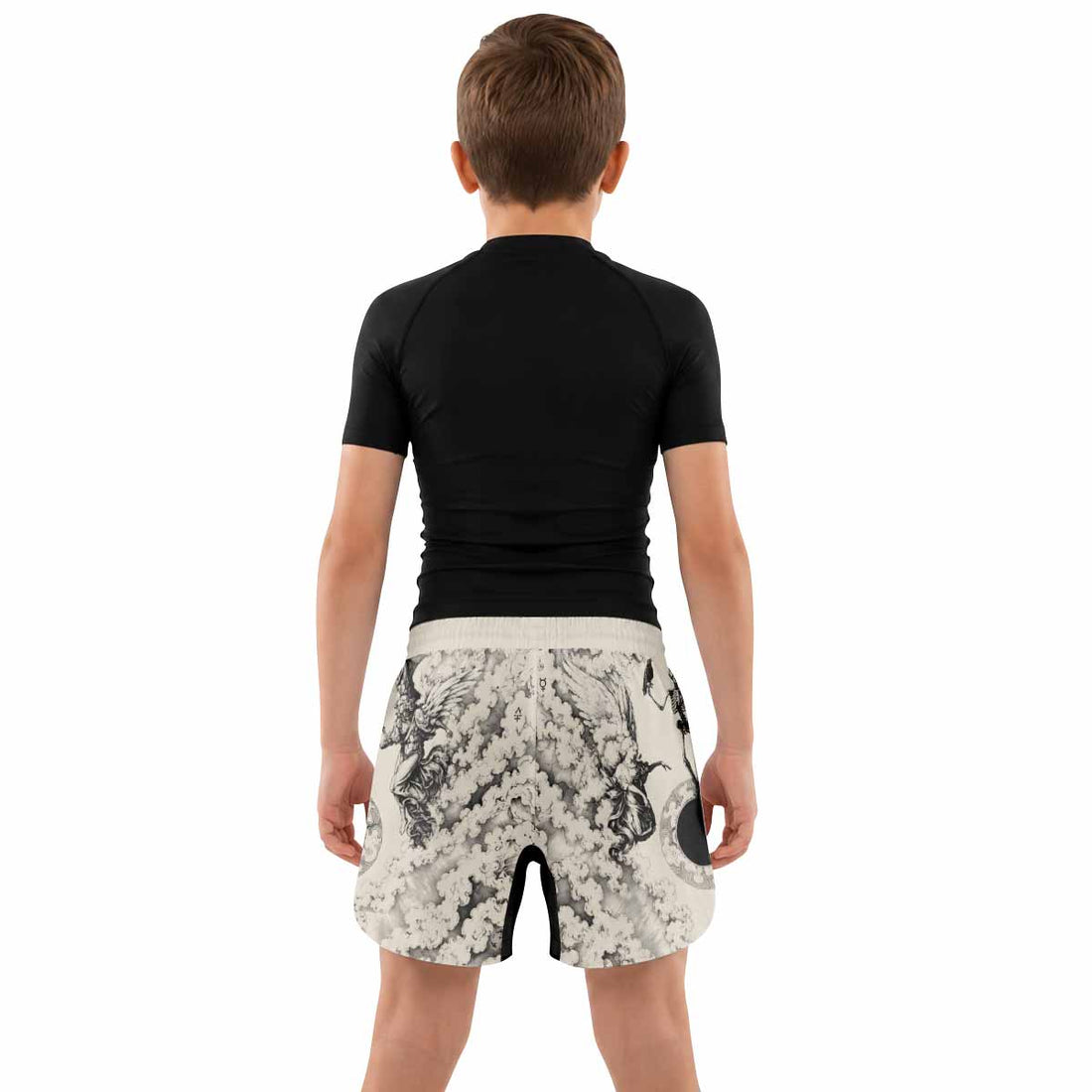 Celestial Memento Mori Kids Grappling Shorts - lifestyle