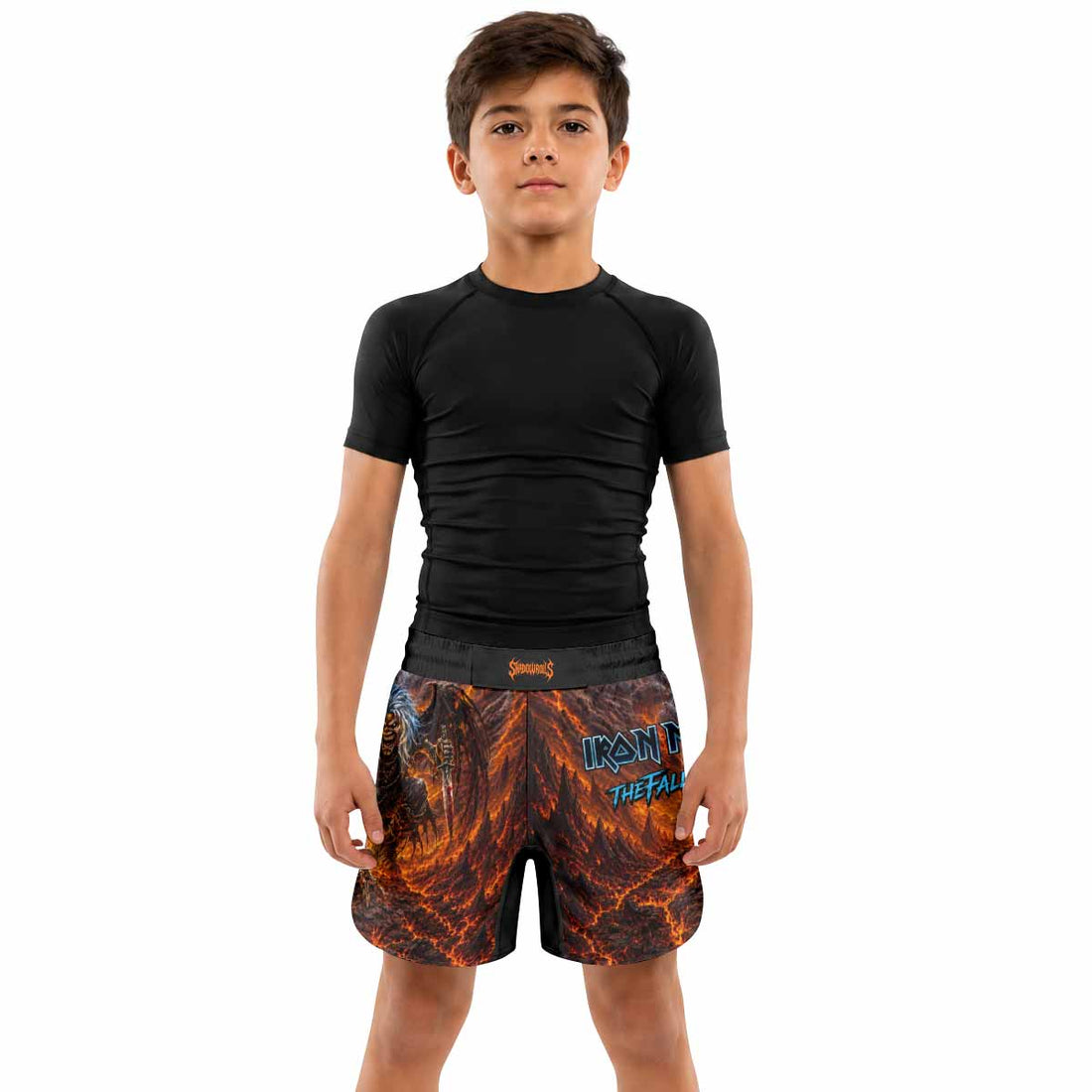 Iron Maiden The Fallen Angel Eddie Kids Grappling Shorts - lifestyle