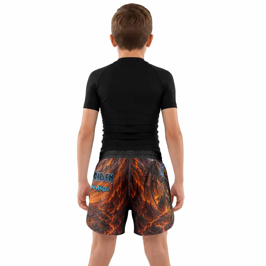 Iron Maiden The Fallen Angel Eddie Kids Grappling Shorts - lifestyle
