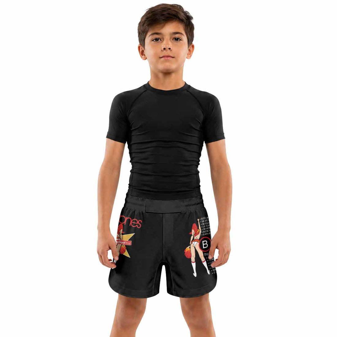 Deftones Back to School Tour Kids Grappling Shorts - lifestyle