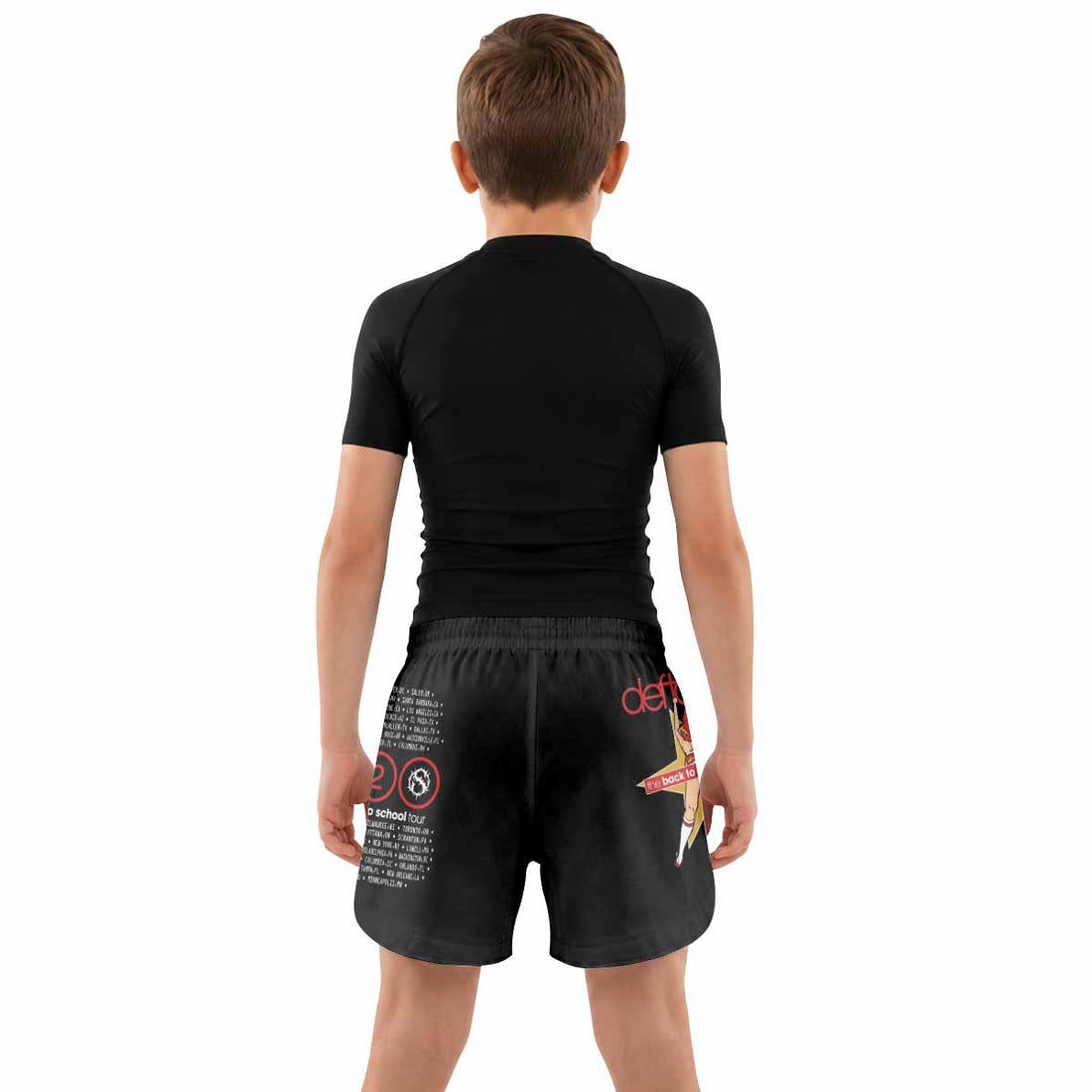 Deftones Back to School Tour Kids Grappling Shorts - lifestyle