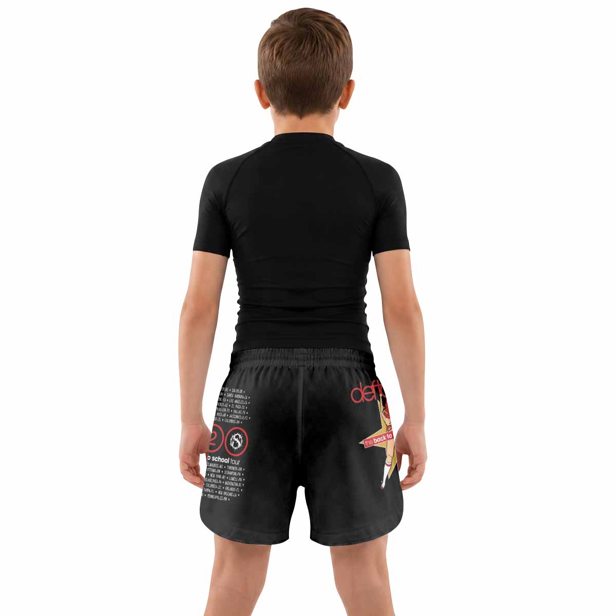 Deftones Back to School Tour Kids Grappling Shorts - lifestyle
