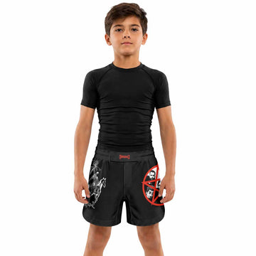 Deftones White Pony Grim Reaper Kids Grappling Shorts - lifestyle