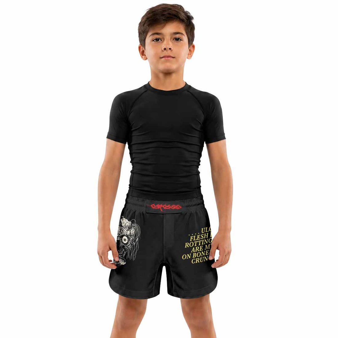 Carcass Symphonies of Sickness Kids Grappling Shorts - lifestyle