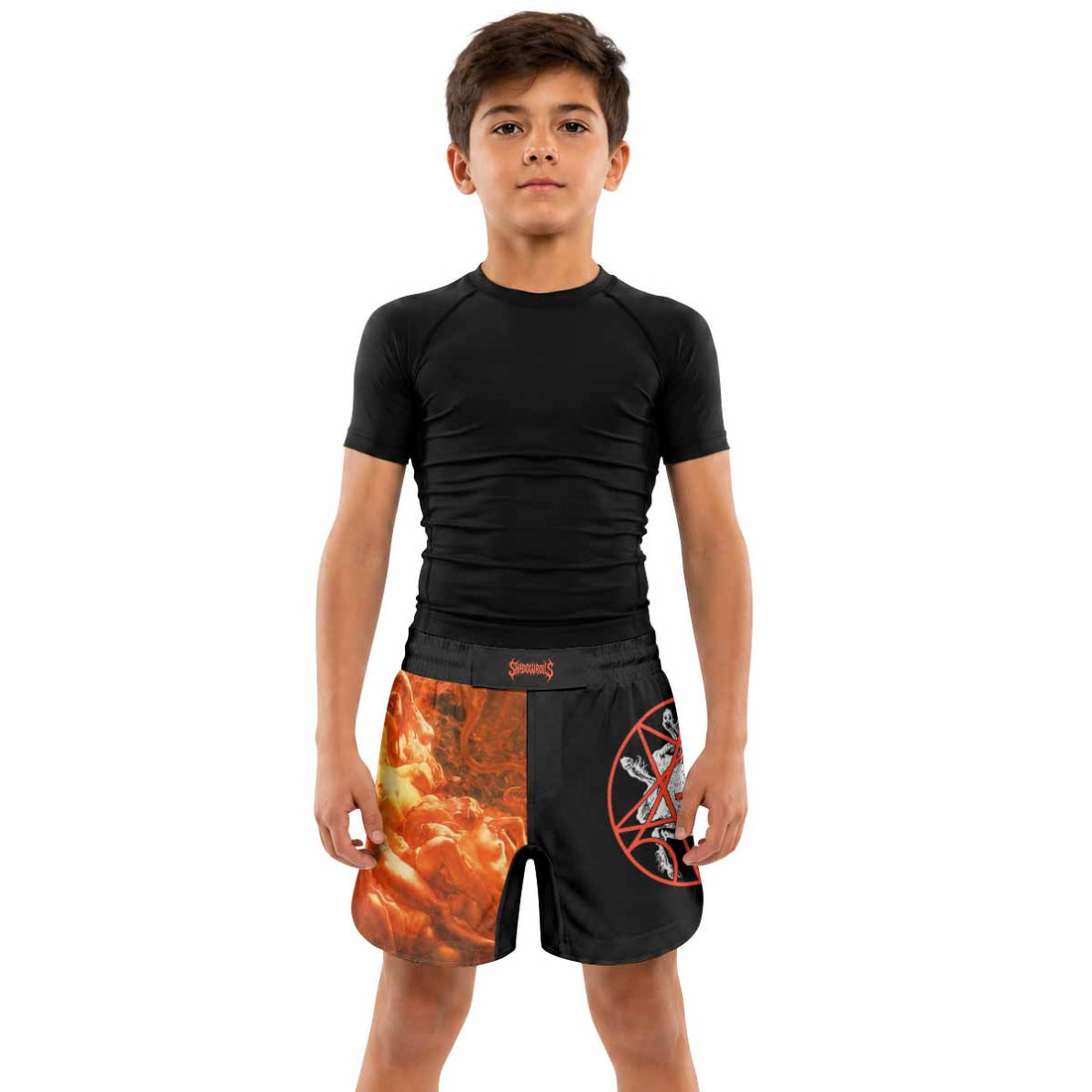 Morbid Angel Altars of Madness Kids Grappling Shorts - lifestyle