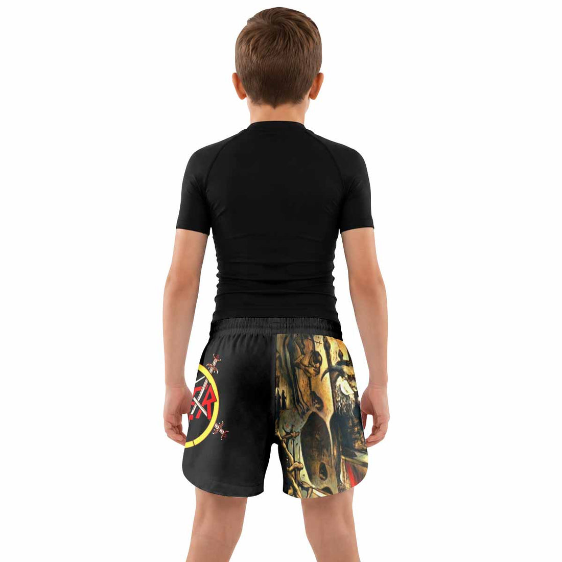 South of Heaven Slayer Kids Grappling Shorts - lifestyle