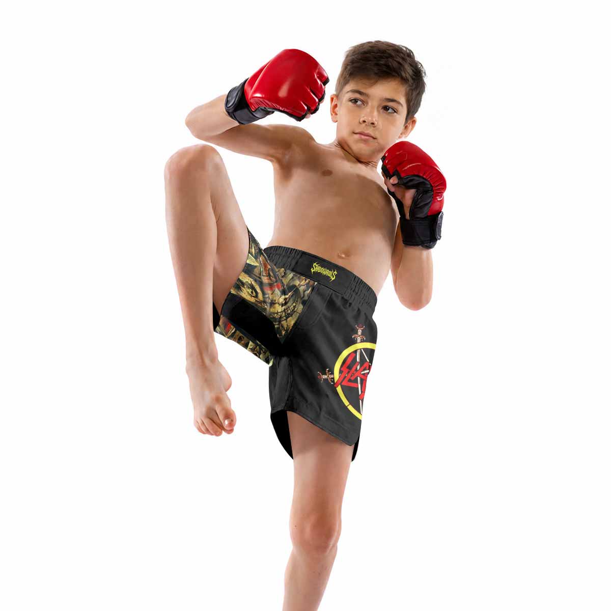 South of Heaven Slayer Kids Grappling Shorts - lifestyle