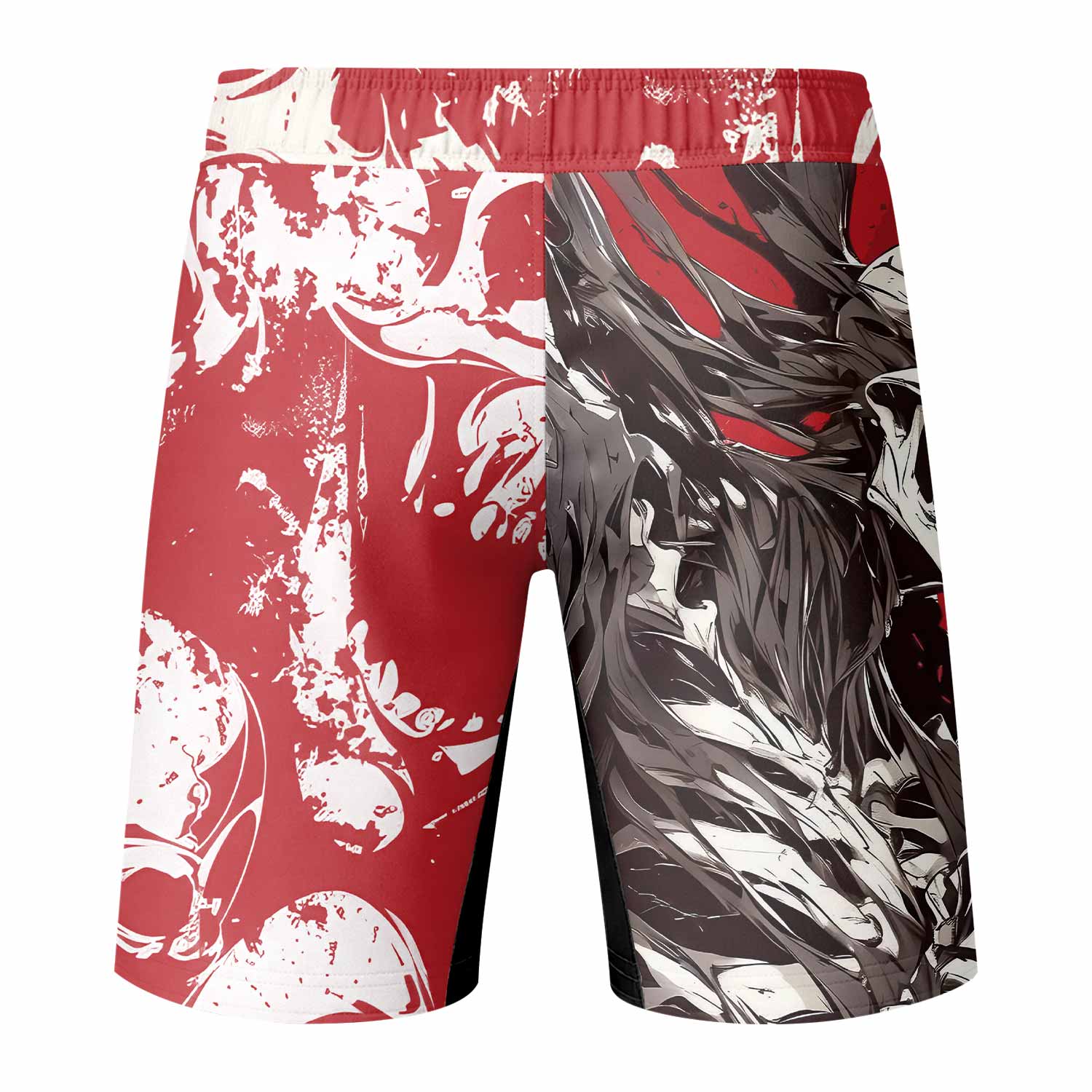 Reaper's Wrath Fight Shorts | Durable MMA & Training Shorts - back view mockup