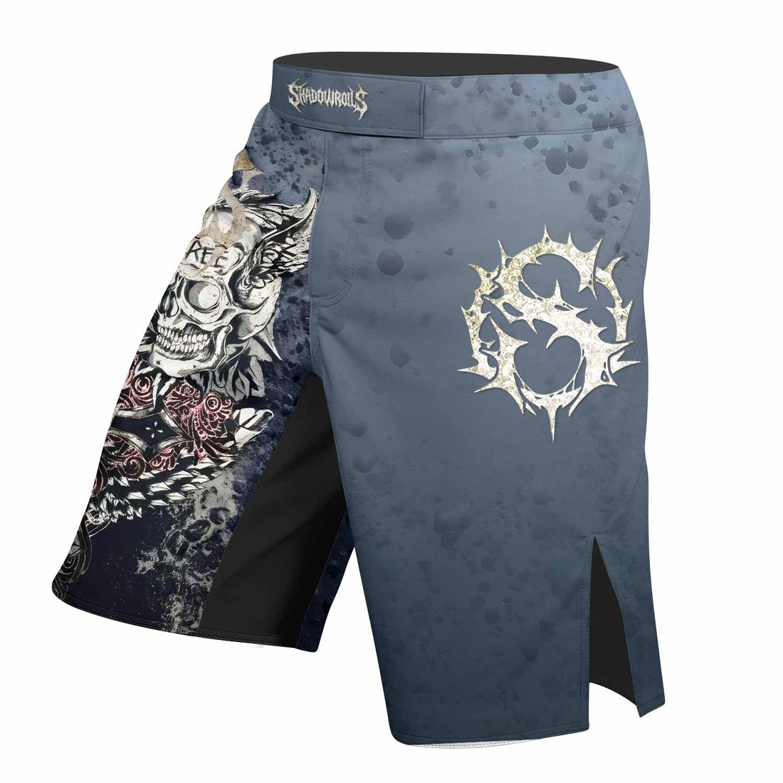 Live Free Warrior Fight Shorts - Durable MMA & Training Shorts - right side mockup