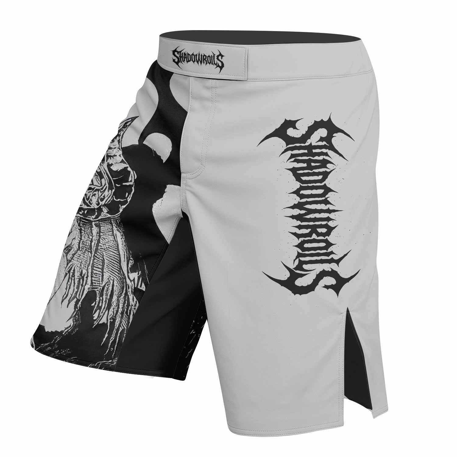 The Forsaken Beast Fight Shorts - MMA & BJJ Performance Shorts - left side mockup