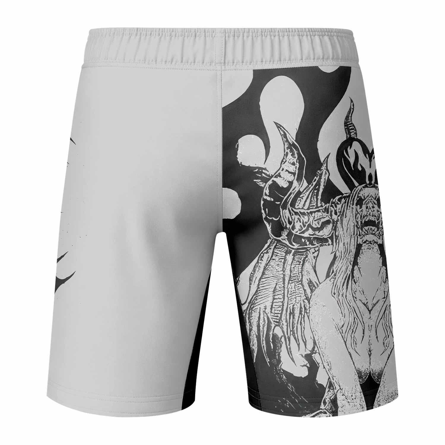 The Forsaken Beast Fight Shorts - MMA & BJJ Performance Shorts - back view mockup