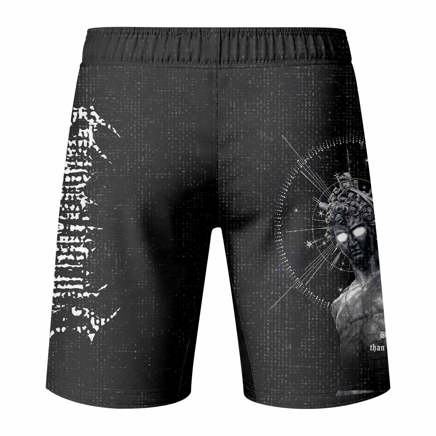 The Monster of Perseus Fight Shorts - Durable MMA & Training Gear - back view mockup