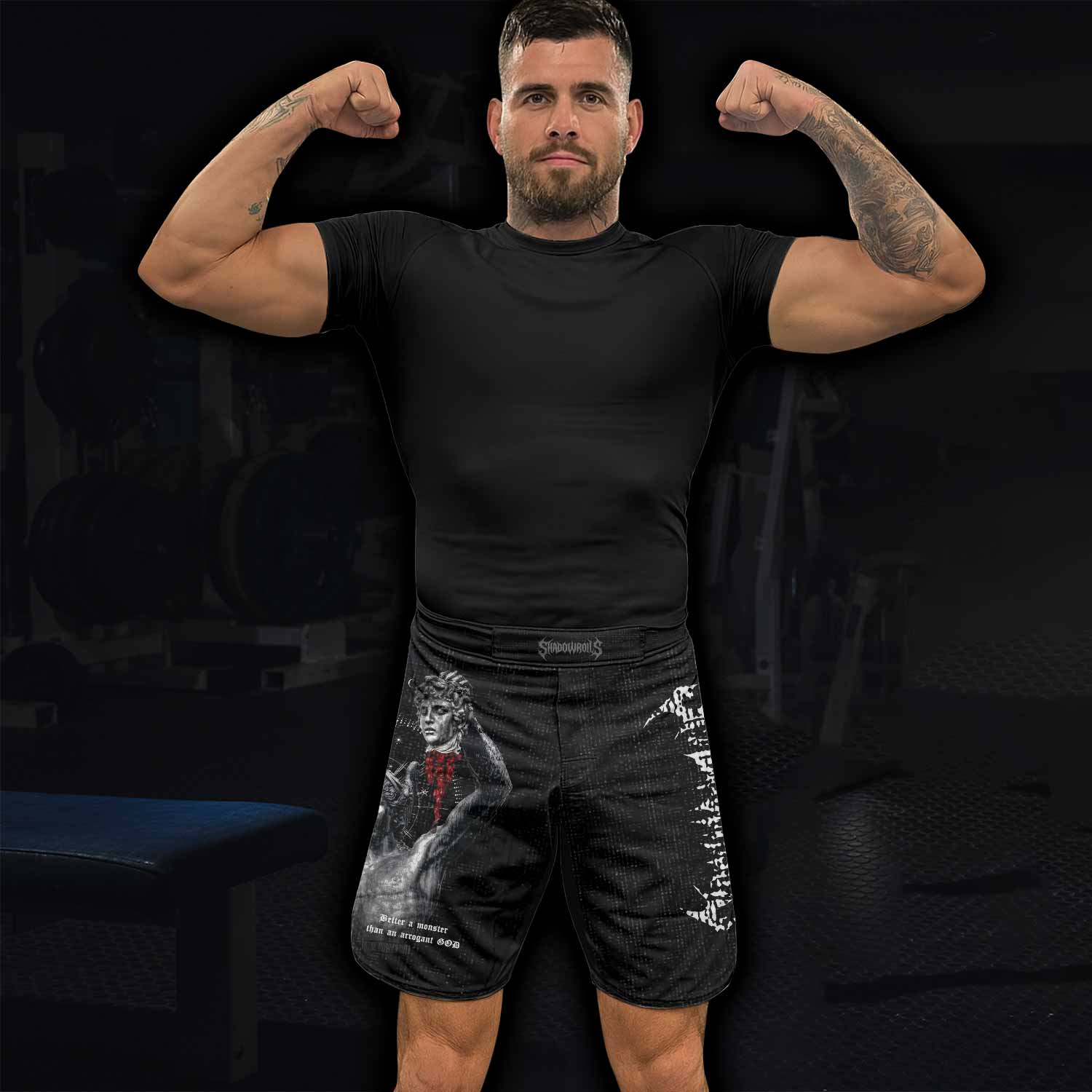 The Monster of Perseus Fight Shorts - Durable MMA & Training Gear - lifestyle view