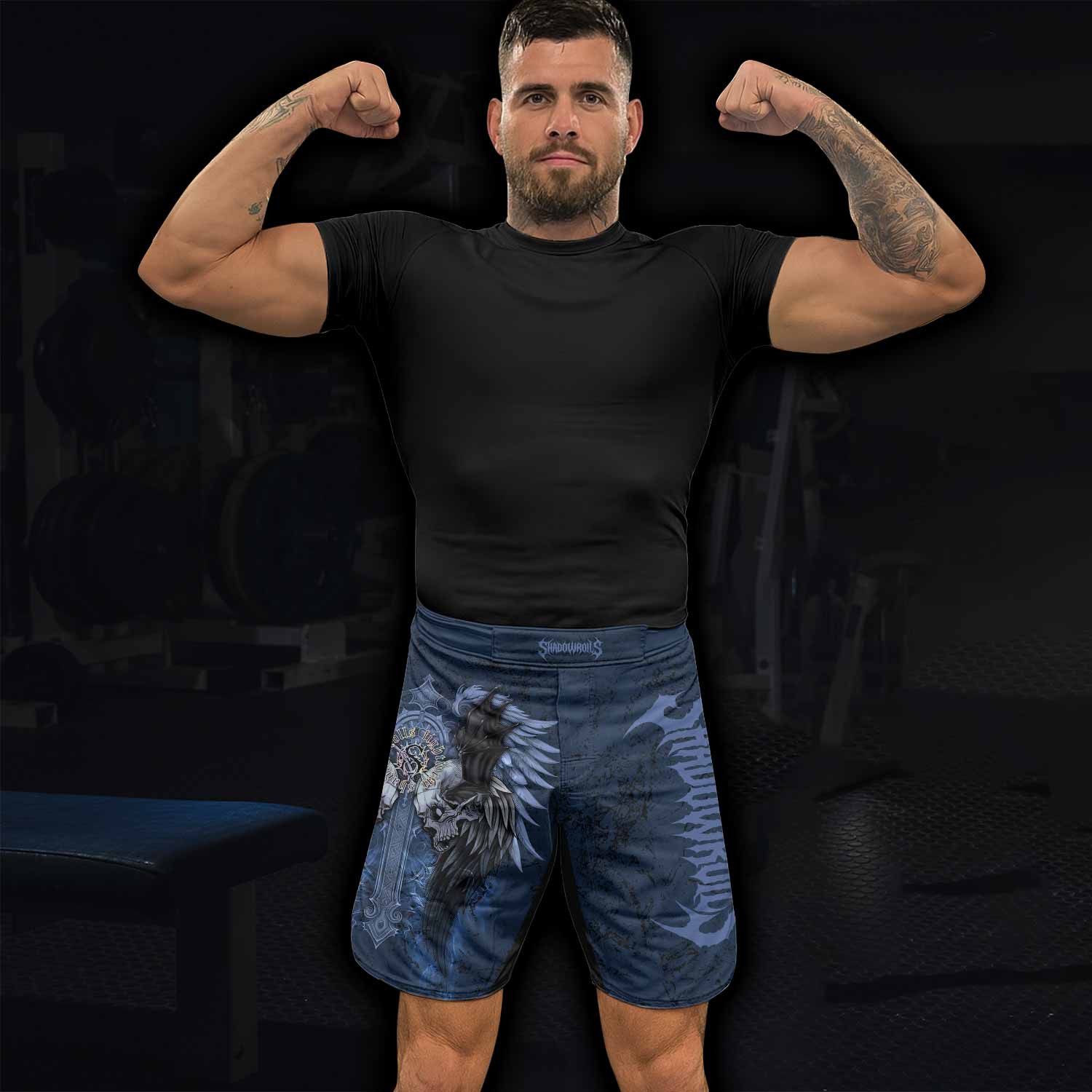Duality of Souls Fight Shorts - Durable MMA & Training Shorts - lifestyle view