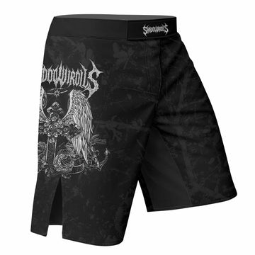 Bones of Grace Fight Shorts - Durable MMA, Boxing & BJJ Gear - right side mockup
