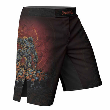Disturbed Dominion Fight Shorts - Durable MMA & BJJ Shorts - right side mockup