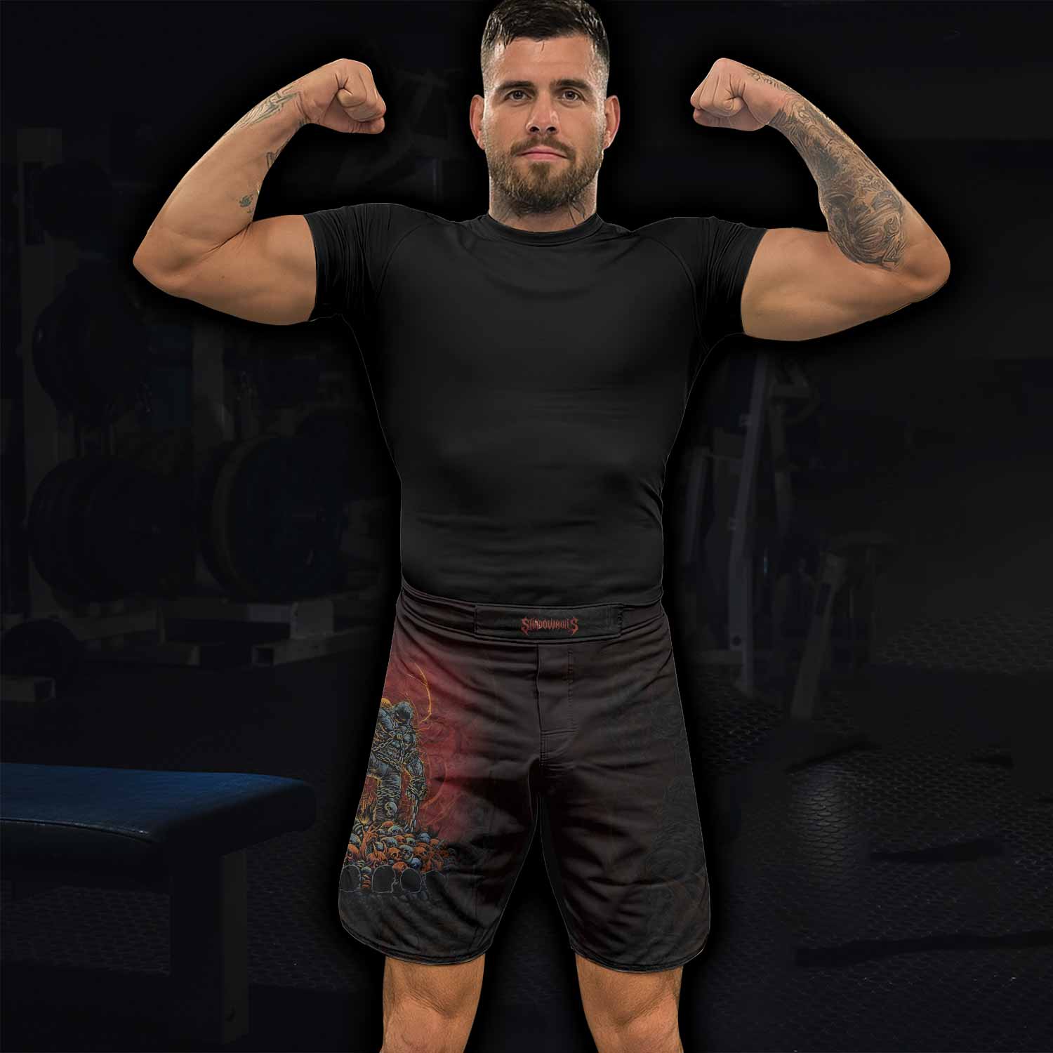 Disturbed Dominion Fight Shorts - Durable MMA & BJJ Shorts - lifestyle view