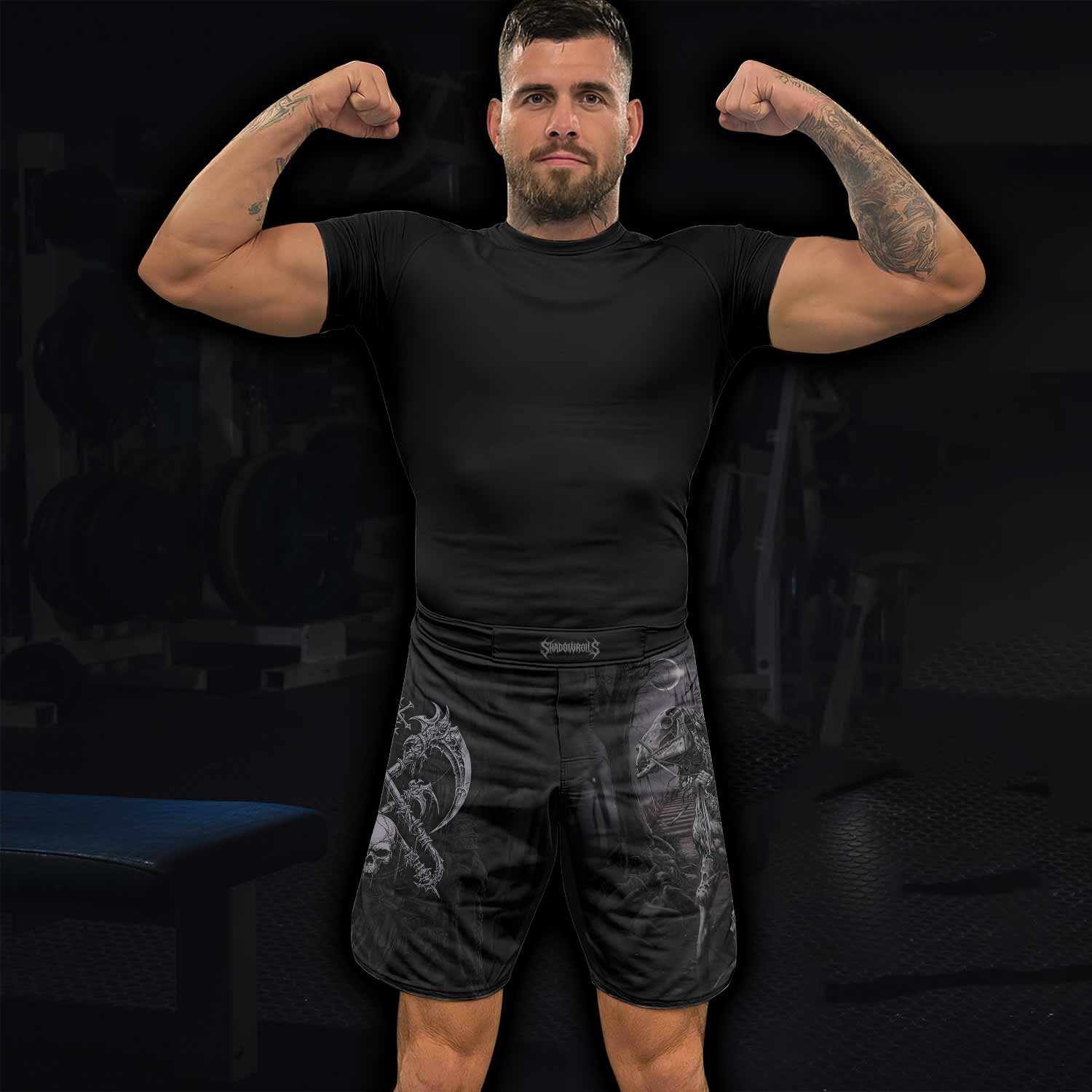 Reaper's Dominion Fight Shorts | Durable MMA & Training Shorts - lifestyle view