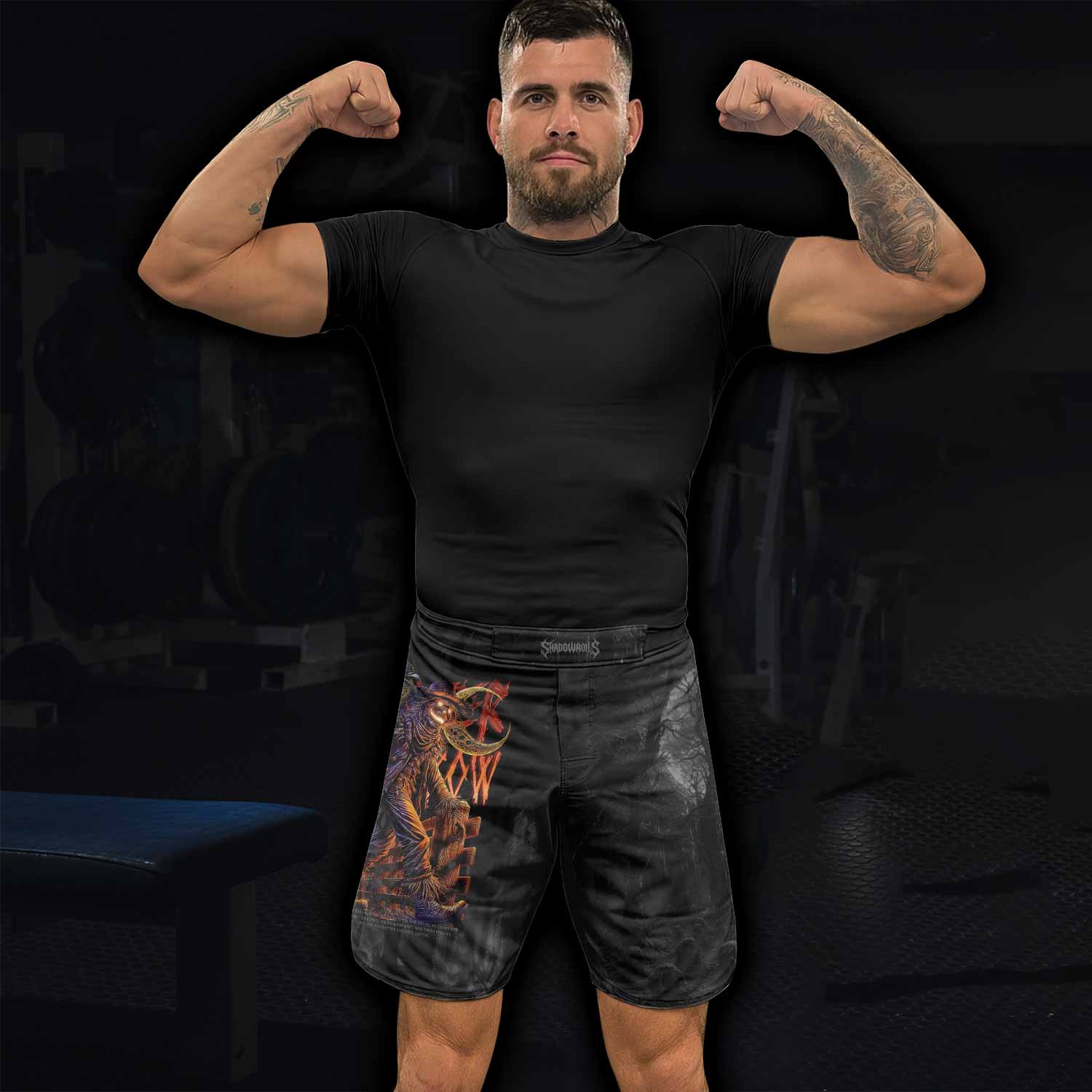 Scarecrow Prophecy Fight Shorts - Durable MMA & Gym Shorts - lifestyle view