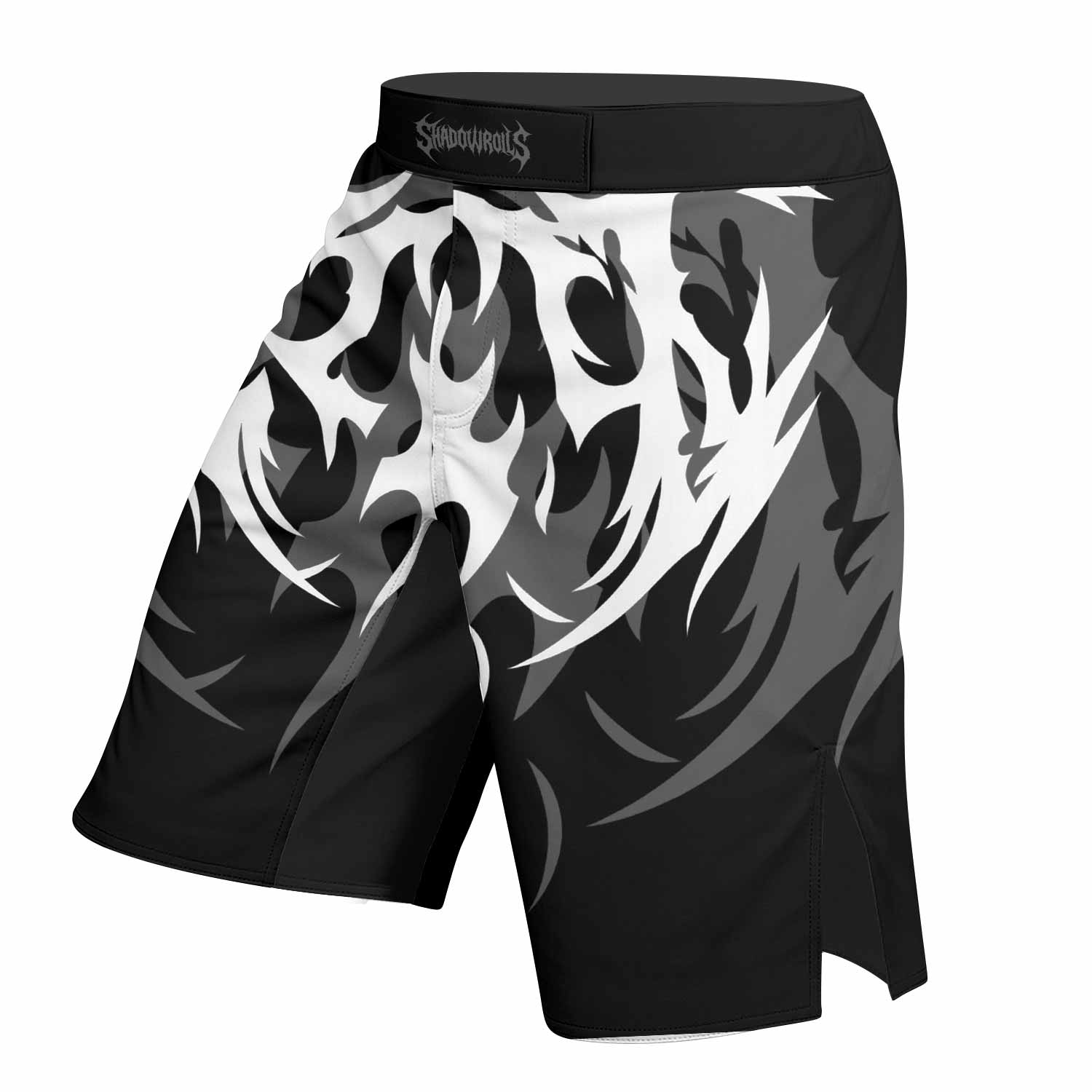 Tribal Inferno Fight Shorts | Lightweight MMA & Training Shorts - left side mockup