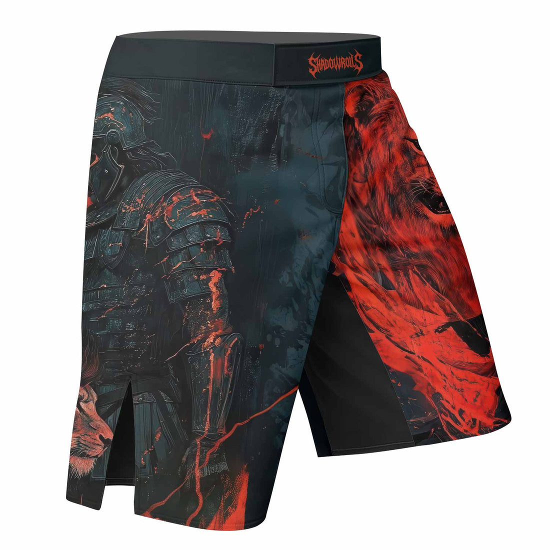 Legion of Blood Fight Shorts - Durable MMA, BJJ, Boxing Gear - right side mockup