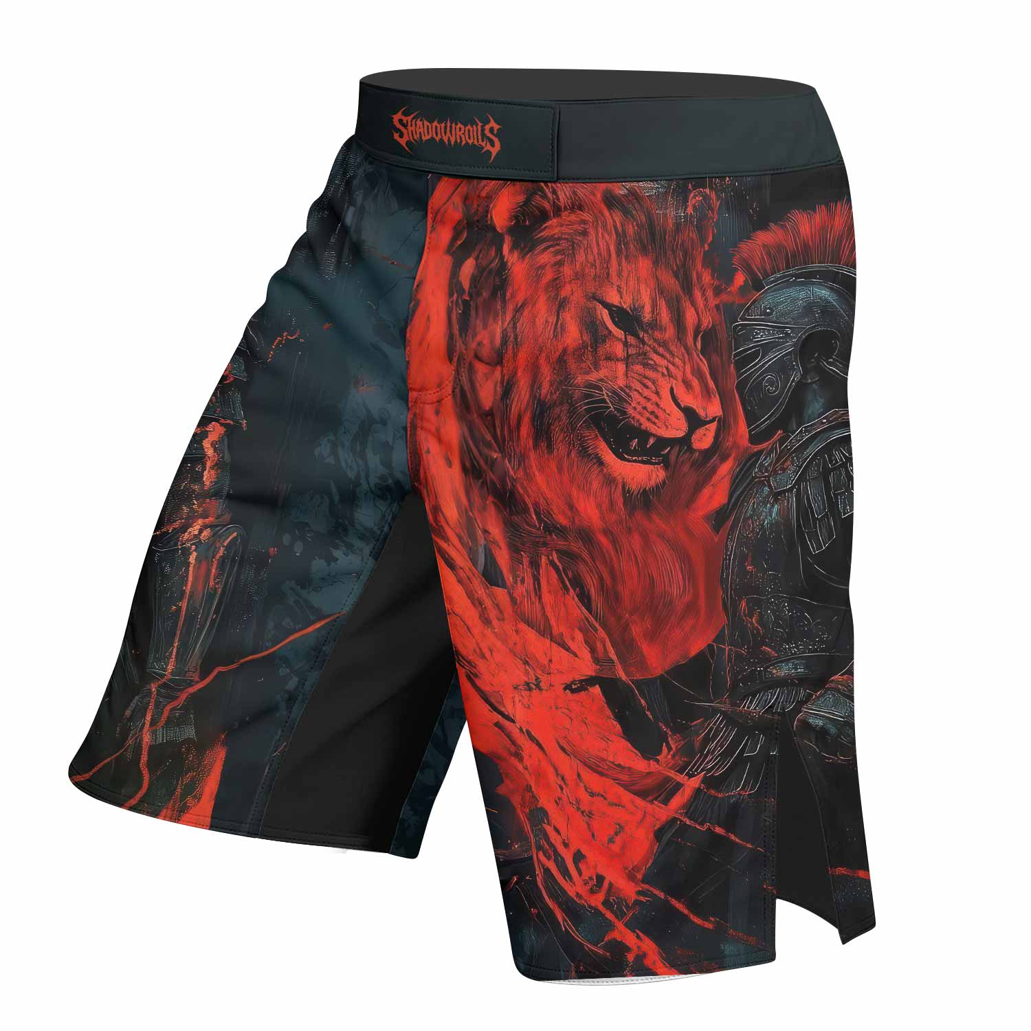 Legion of Blood Fight Shorts - Durable MMA, BJJ, Boxing Gear - left side mockup