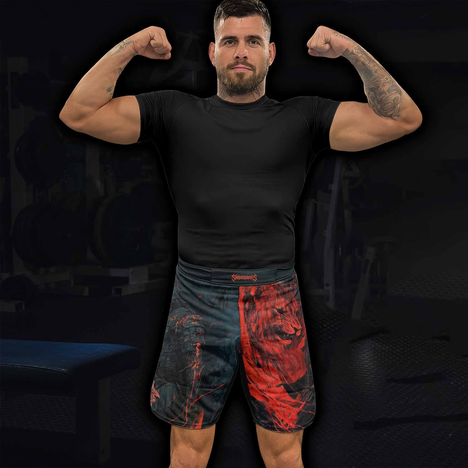 Legion of Blood Fight Shorts - Durable MMA, BJJ, Boxing Gear - lifestyle view