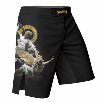 Fall of Medusa Fight Shorts - Durable Fight Shorts for MMA & Training - right side mockup