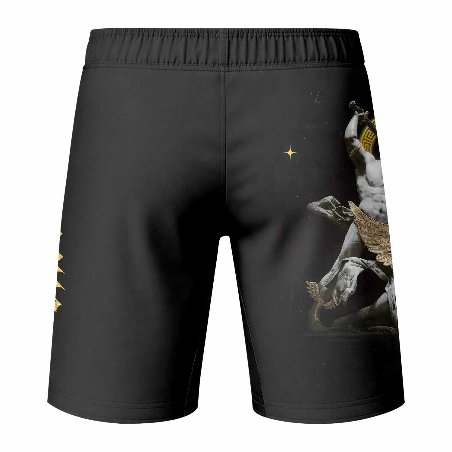 Fall of Medusa Fight Shorts - Durable Fight Shorts for MMA & Training - back view mockup