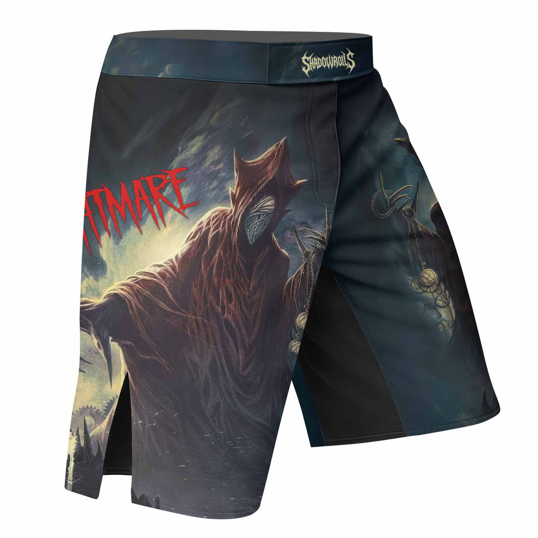 Nightmare Walker Fight Shorts - MMA, BJJ & Boxing Performance - right side mockup