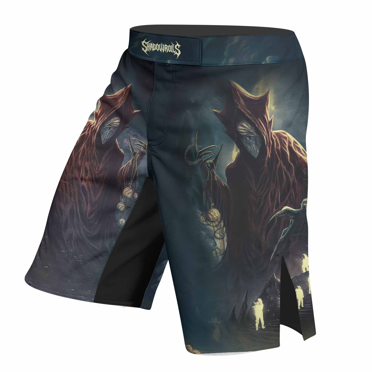 Nightmare Walker Fight Shorts - MMA, BJJ & Boxing Performance - left side mockup