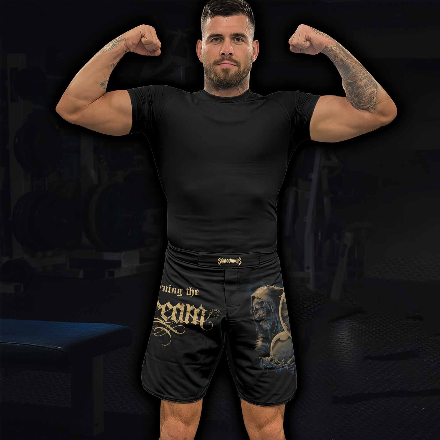 Burning the Dream Fight Shorts - Durable MMA, BJJ & Boxing Shorts - lifestyle view