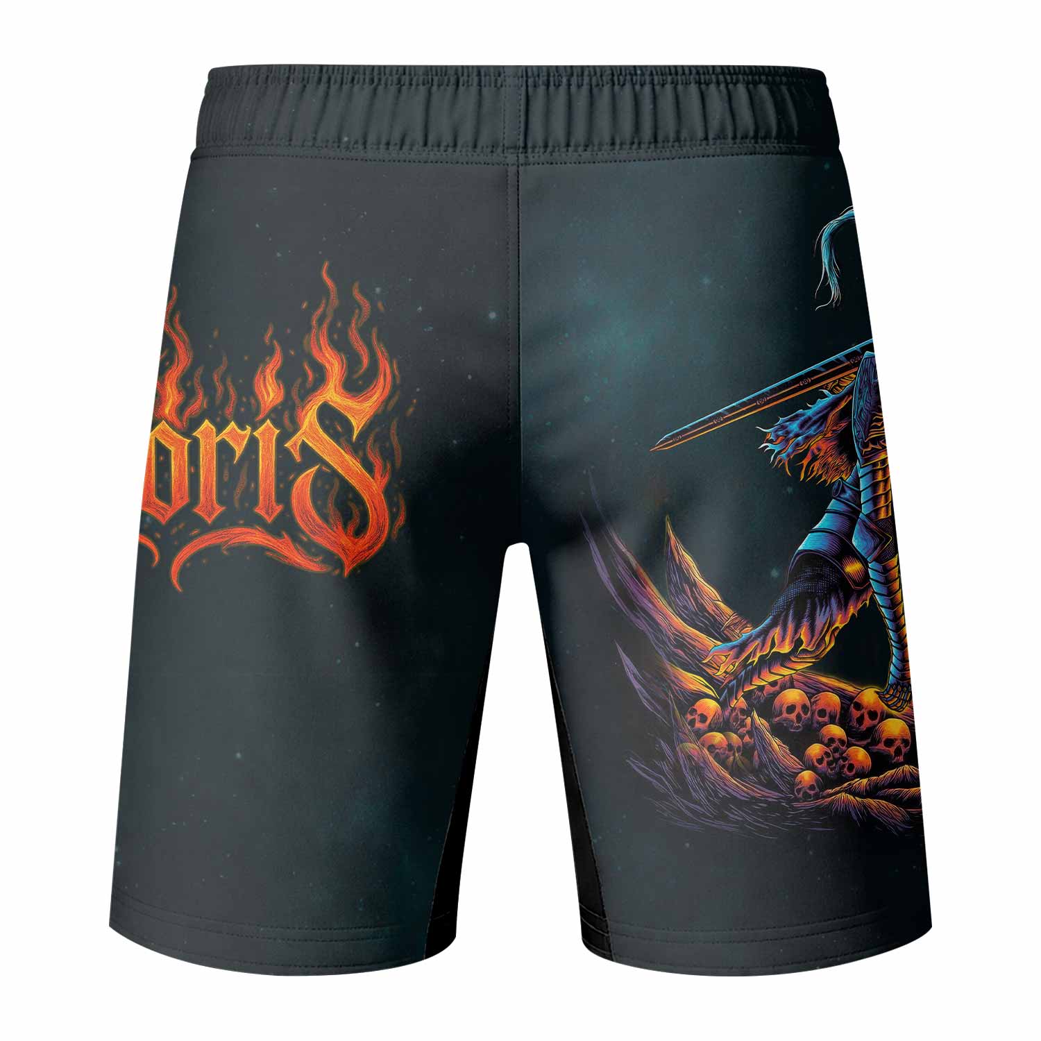 Infernal Artorias Fight Shorts - Durable MMA, BJJ & Training Gear - back view mockup