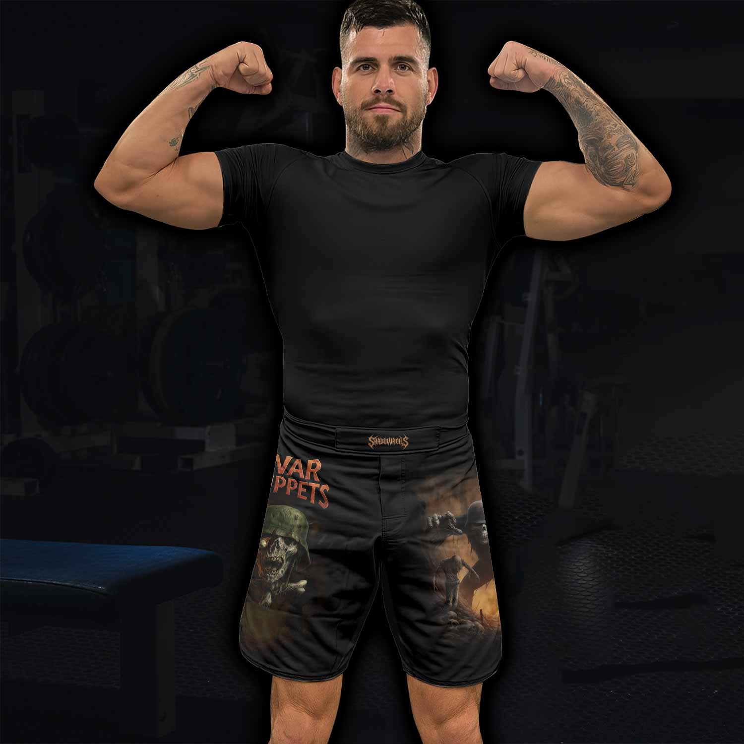 War Puppets Fight Shorts | Durable MMA, BJJ, Boxing Shorts - lifestyle view
